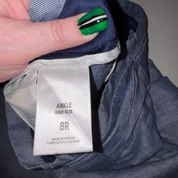 Express Light Blue Chambray Pants with Tie Detail - Picture 8 of 12